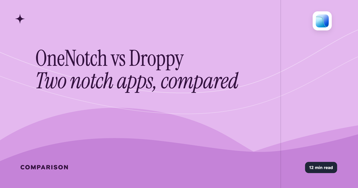OneNotch vs Droppy: two Mac notch apps compared - Abstract cover