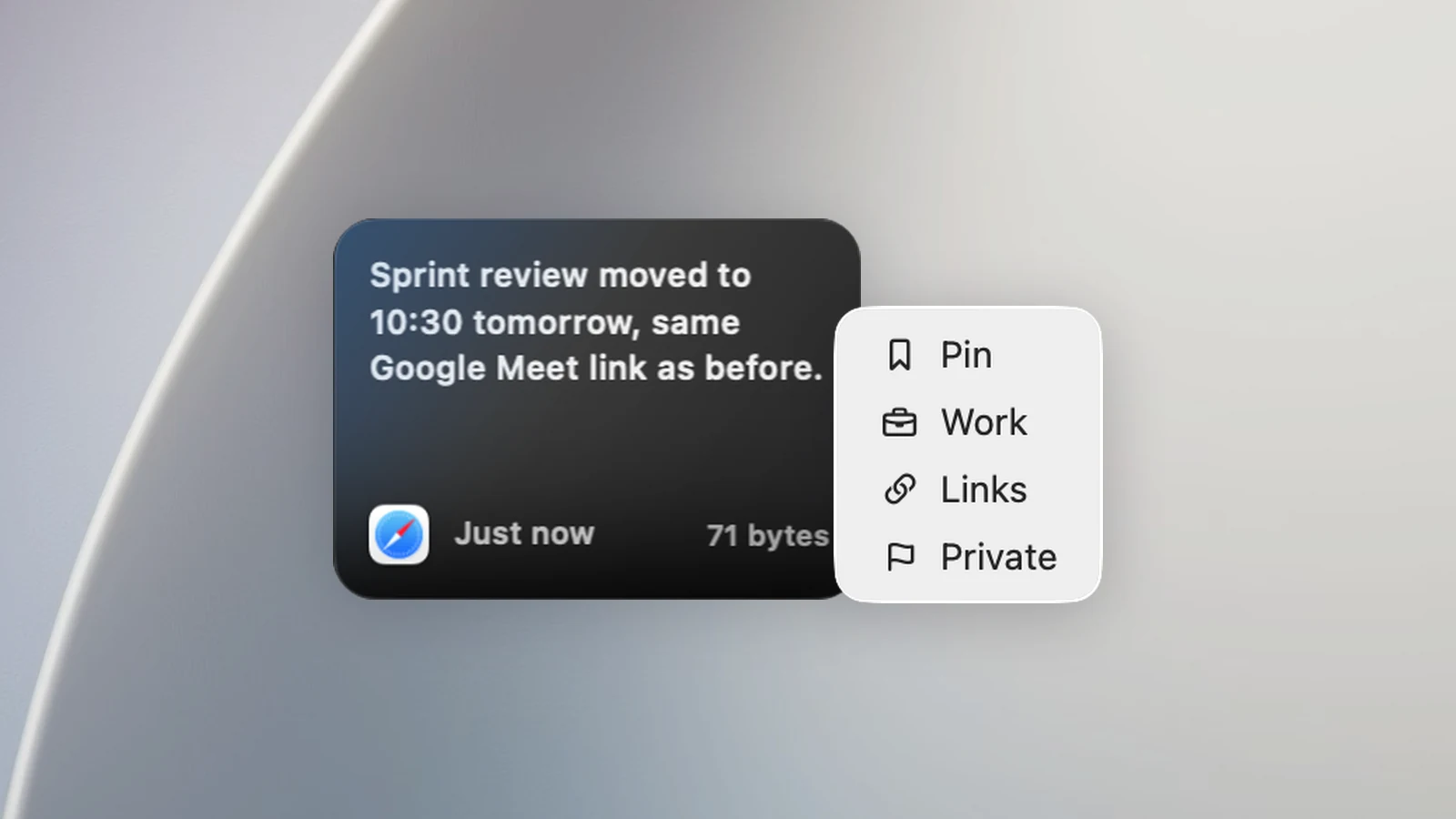 The right-click menu of a clip with the Move to Board submenu open