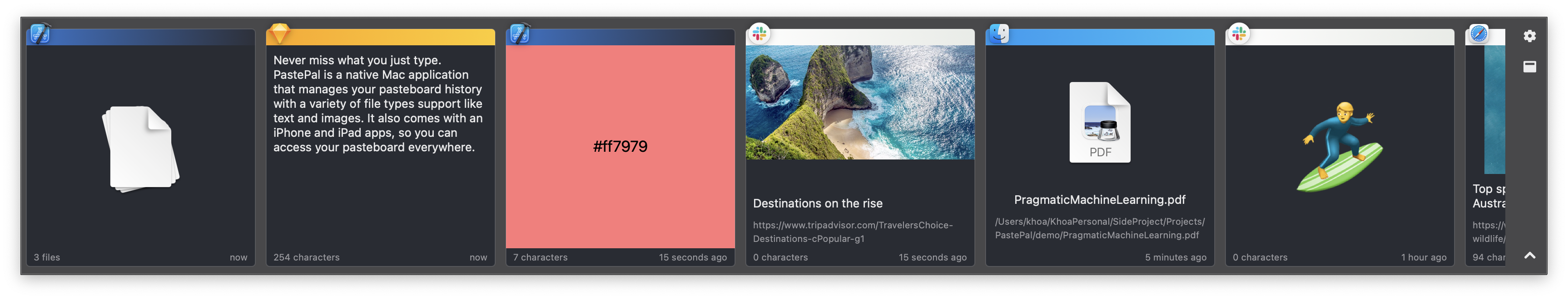 PastePal app screenshot
