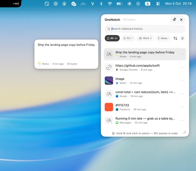 Clipboard preview
