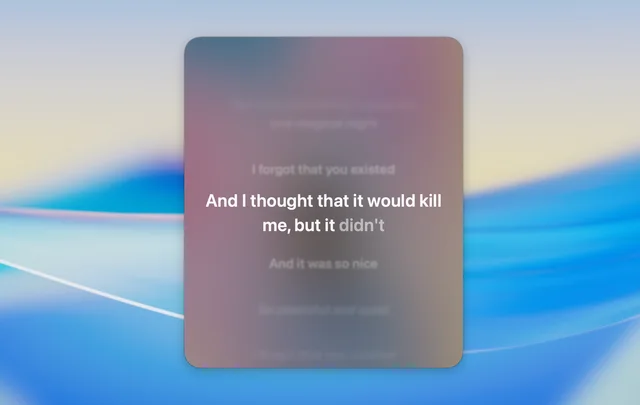 Synced lyrics