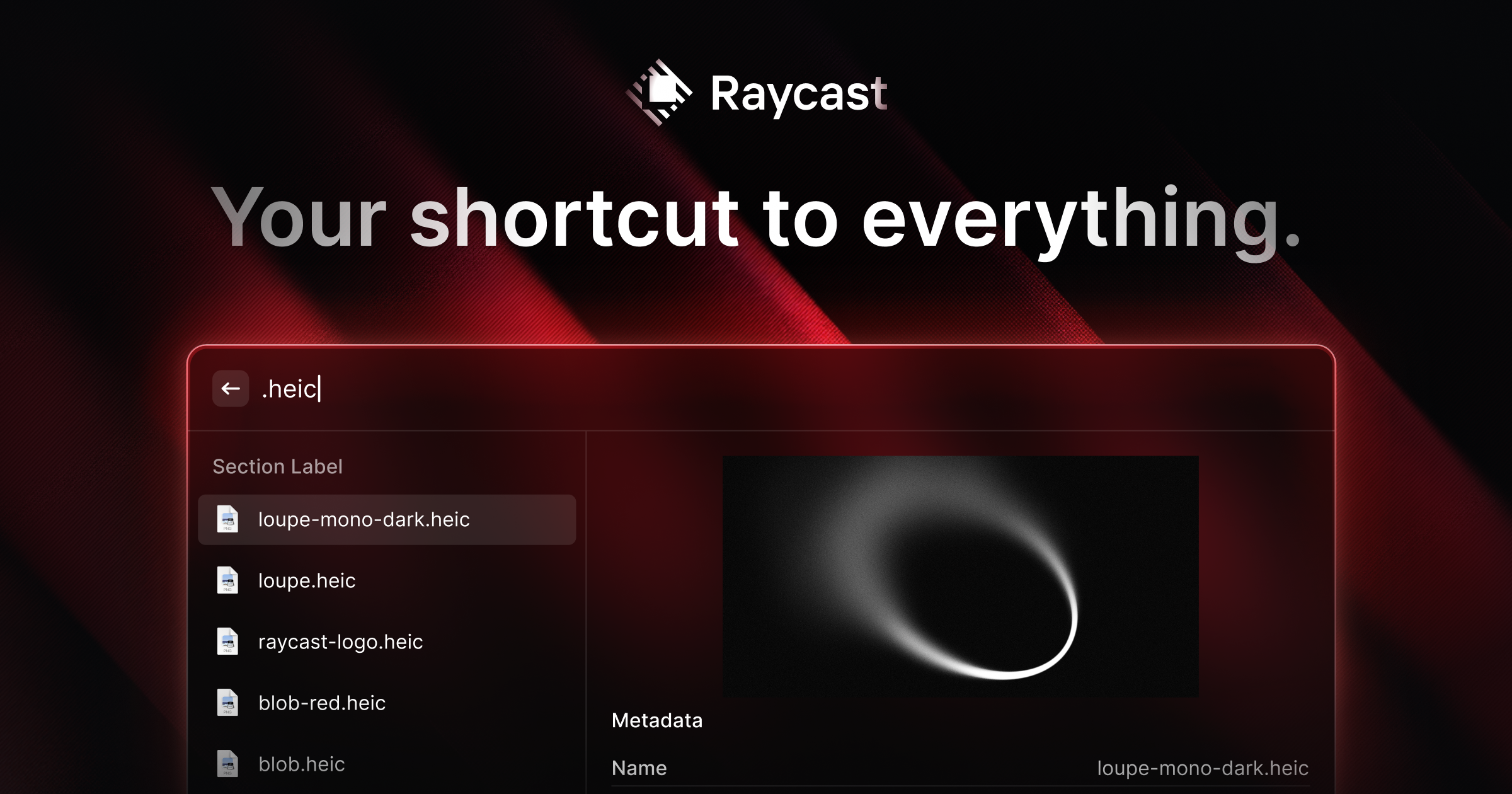 Raycast app screenshot